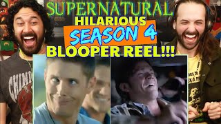 SUPERNATURAL  Season 4 BLOOPERSGAG REEL  REACTION [upl. by Assirec]