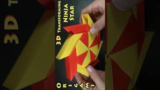 Origami 3D Transforming Ninja Star shorts designed by Ray Bolt [upl. by Herman]