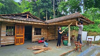 Progress Day 25 of building CABIN at resettlement site Harvesting papaya to sell at the fair [upl. by Addiel]