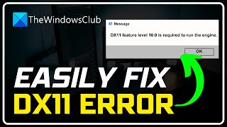 FIXED DX11 feature level 100 is Required to Run the Engine All Games  PC Error Fix [upl. by Bodrogi65]