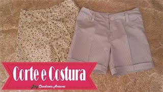 Como Fazer um Shorts Aula de Corte e Costura  Costure em Casa Short Social de forma Profissional [upl. by Romona]