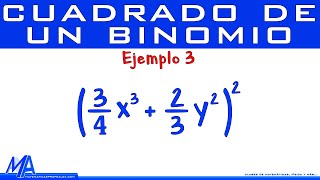 Cuadrado de un binomio  Ejemplo 3 [upl. by Yenaled]