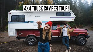 We Traded Our RV for a Vintage 4x4 Truck Camper 😍 FULL TOUR  Heading up to CANADA [upl. by Adeehsar]