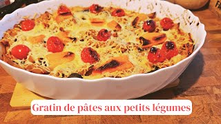 Gratin de pâtes complètes aux petits légumes recettefacile food vegetarian recetterapide recipe [upl. by Pisarik516]