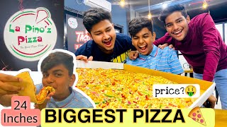 BIGGEST PIZZA EVER 🍕😋  La pinoz pizza  MONSTER PIZZA  24 INCH  PRICE [upl. by Stempson]