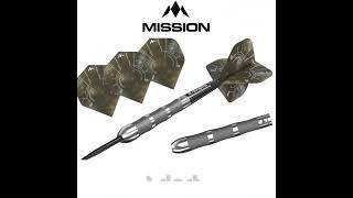 D DART STORE MISSION STEEL TIP DARTS  23G Saturn FENRIR 90 Tungsten Steel Dart Set [upl. by Cailean]