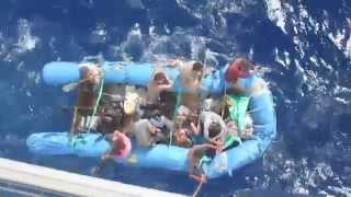 Rescue at Sea Royal Caribbean Navigator Of The Seas on 5111 9 Refugees [upl. by Monreal]