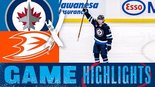 Winnipeg Jets vs Anaheim Ducks  Game Highlights [upl. by Ertemed644]