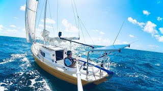 First Time Sailing The Ocean  Bar Crossing amp Learning to Sail My New Floating Tiny Home [upl. by Luanne]