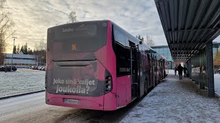 Savonlinja 455 Volvo 8900LE B8RLE 6x2  Jouko bus line 1X in Lappeenranta Finland [upl. by Rovner]