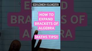 How to EXPAND BRACKETS of ALGEBRAS expand brackets algebra algebratricks shortsfeed [upl. by Ahsiatal]