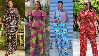 Ensemble Pantalon en pagne Modèl de haut amp pantalon pour femmeafricanstyles tendance pantalon [upl. by Aiuqram157]