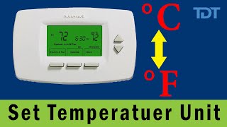 How change temperature unit between Fahrenheit and Celsius in Honeywell Thermostat [upl. by Allcot]