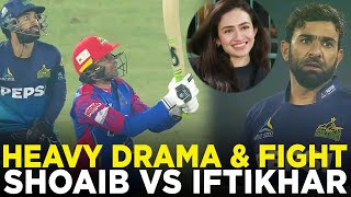 PSL 9  Heavy Drama amp Fight  Shoaib Malik vs Iftikhar Ahmed  M1Z2A [upl. by Larimer167]