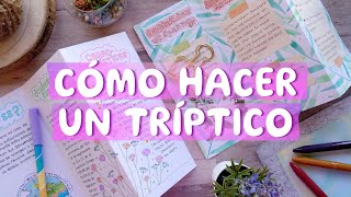 CÓMO HACER UN TRÍPTICO A MANO 💡CONSEJOS Y DECORACIÓN PARA DISEÑAR FOLLETOS CREATIVOS [upl. by Ainek985]