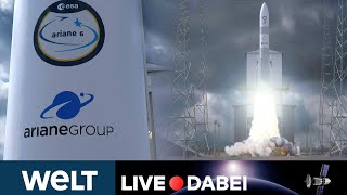 ARIANE 6 RAKETENSTART Erstflug der neuen europäischen Trägerrakete von Kourou  WELT LIVE DABEI [upl. by Ridglee]