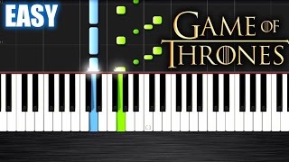 Game Of Thrones Theme  EASY Piano Tutorial by PlutaX  Synthesia [upl. by Lleral]