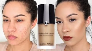 Giorgio Armani Luminous Silk Foundation Review  Demo [upl. by Ynohtnaluap654]