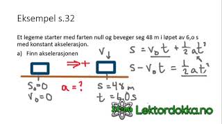 Bevegelse 1 del 2 bevegelseslikningene [upl. by Treblah]