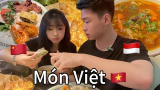 Bạn gái Trung lần đầu thử món ăn Việt Nam  nước mắm cơm sườn bò kho…  Du Học Trung Quốc [upl. by Peckham395]