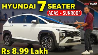 Hyundai 7 Seater Car  Hyundai Stargazer X 2023 with ADAS  Sunroof  Kia Carens Rival🔥 [upl. by Ecydnak]