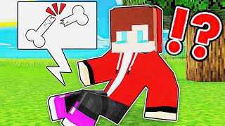 JJ BROKE His LEG in Minecraft Challenge  Maizen JJ and Mikey [upl. by Spenser]