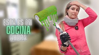 Pinté mi COCINA de color VERDE 😱 COCINA ESTILO JAPANDI✌️¡Se complicó más de la cuenta [upl. by Adraynek717]