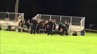 Police K9 takes field after chippy high school soccer game between Central Chicopee [upl. by Atnahsal]