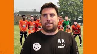 Will Andrew Post Match Interview From Lutterworth Town VS Pinxton FC [upl. by Nosrac]