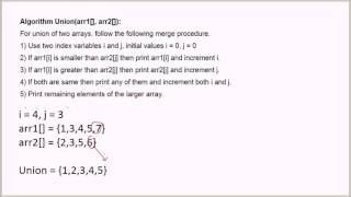 Union and Intersection of two sorted arrays  GeeksforGeeks [upl. by Aneez]