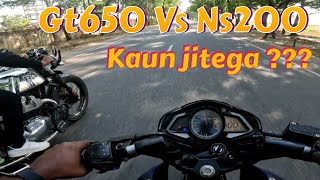 Race of the Titans Gt650 vs Ns200 Speed Challenge [upl. by Einwahr]