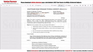 Class 00  Introduction to Medicinal Chemistry I Syllabus  Medicinal Chemistry 1  BPharmacy 4 [upl. by Lara]