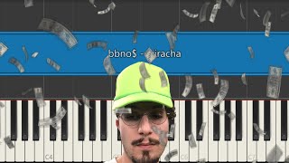 Bbno  Sriracha  Piano Tutorial [upl. by Garland991]