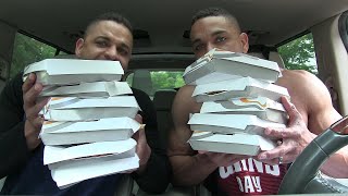 Taco Bell 10 Mexican Pizza Challenge hodgetwins [upl. by Niawtna780]