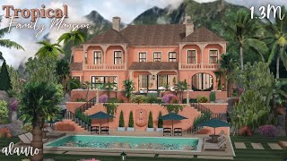 Tropical Family Mansion  13M  Bloxburg Speed Build  Roblox [upl. by Avika]