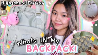 WHATS IN MY BACKPACK 🧸🎒 highschool edition [upl. by Schoenberg]