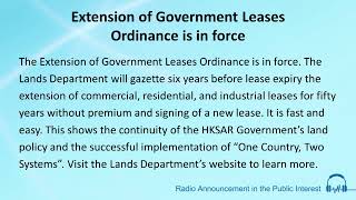 Extension of Government Leases Ordinance is in force [upl. by Savory]