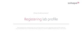 Registering lab profile [upl. by Auqenahs]