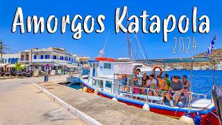 Amorgos Greece Katapola cute seaside village best if you dont like busy places walking tour 4k [upl. by Ysdnyl307]