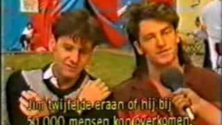 Bono and Jim Kerr joint interview 1983 Werchter [upl. by Alfons]