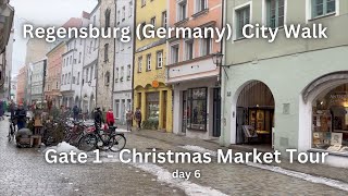 Gate 1  Regensburg Germany City Walk and Christmas Market tour [upl. by French]