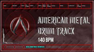 American Metal Drum Track 140 BPM HQHD [upl. by Llednek]