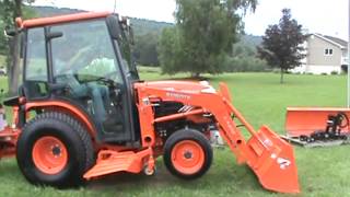 2012 Kubota B3000 Compact Tractor Loader Backhoe 60quot Belly Mower Cab Heat Air Snow Plow Backhoe [upl. by Jelle722]