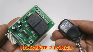 ⚡come programmare una ricevente a 2 canali 433 mhz  tutorial [upl. by Chrissa]