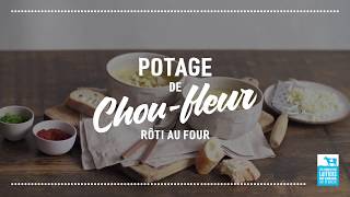 Potage de choufleur rôti au four  Calendrier du lait 2018 [upl. by Notselrahc188]