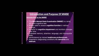 PLAB 2 Preparation Tips Short Introduction And Purpose Of MMSE plab2 osceprep ukmla [upl. by Akerdnuhs]