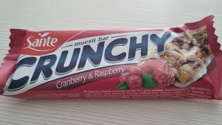 Sante crunchy muesli bar cranberry raspberry Unboxing 2024 [upl. by Clarette]