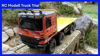 RC Actros Modell Truck Trial 8x8x4 mit Benedini V8 Sound [upl. by Yltsew]