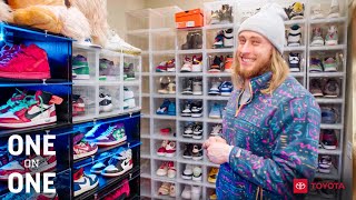 1on1 George Kittle Takes You Inside His Shoe Closet  49ers [upl. by Milty668]