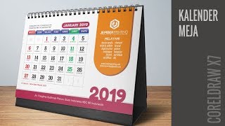 Cara membuat Desain Kalender di Coreldraw [upl. by Adekam]